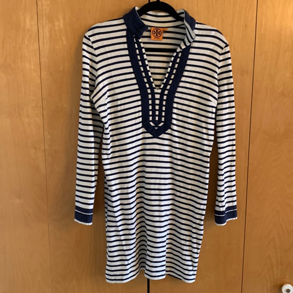 Tory Burch Cotton Striped Dress. Size S.
